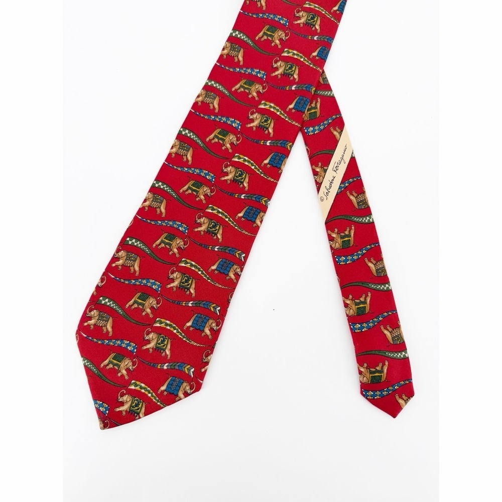 Salvatore Ferragamo Silk Tie Elephant